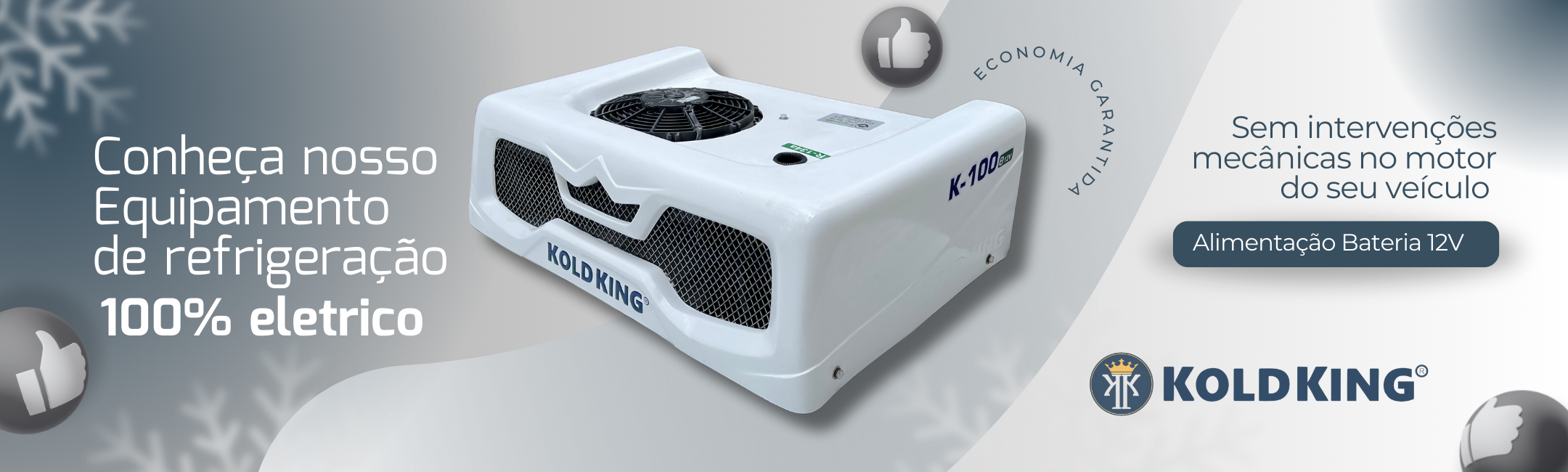 Equipamento de refrigeração 100% elétrico